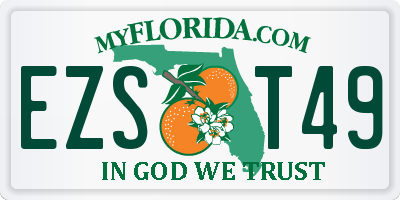 FL license plate EZST49