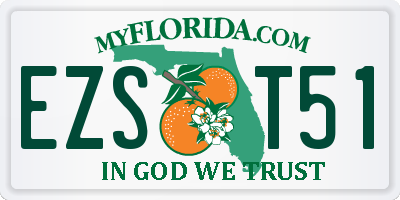 FL license plate EZST51