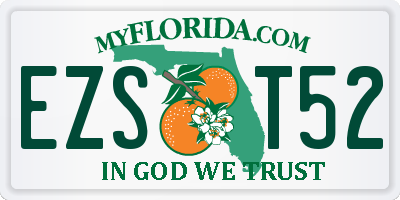 FL license plate EZST52