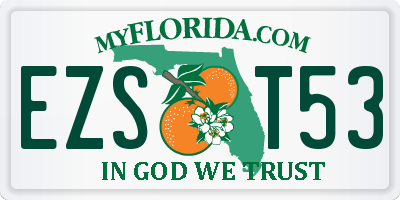 FL license plate EZST53