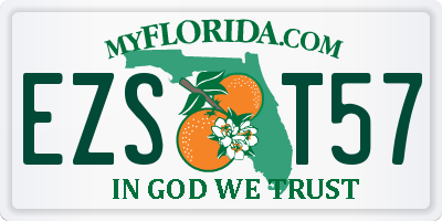 FL license plate EZST57