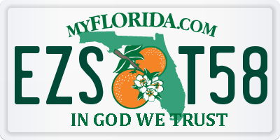 FL license plate EZST58