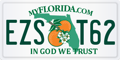 FL license plate EZST62