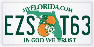 FL license plate EZST63