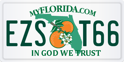 FL license plate EZST66