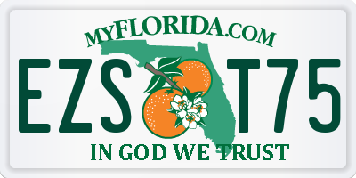 FL license plate EZST75