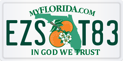 FL license plate EZST83