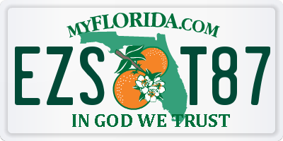 FL license plate EZST87