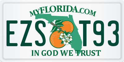 FL license plate EZST93