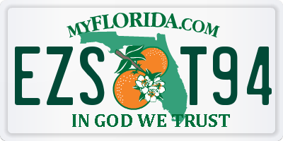 FL license plate EZST94