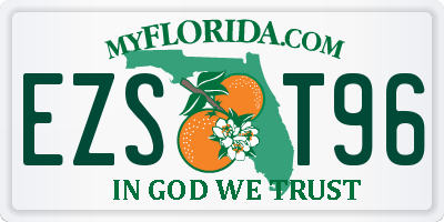 FL license plate EZST96