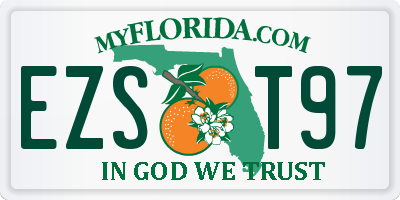 FL license plate EZST97