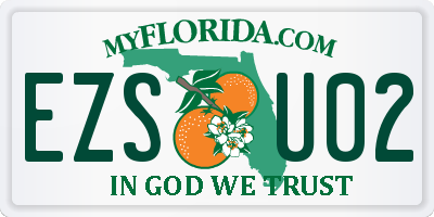 FL license plate EZSU02