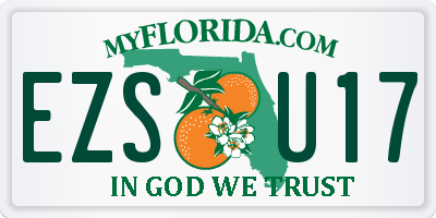 FL license plate EZSU17