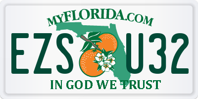 FL license plate EZSU32