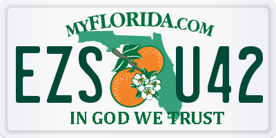 FL license plate EZSU42