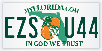 FL license plate EZSU44