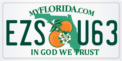 FL license plate EZSU63