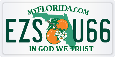 FL license plate EZSU66