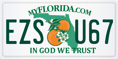 FL license plate EZSU67