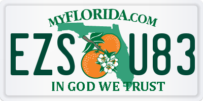 FL license plate EZSU83