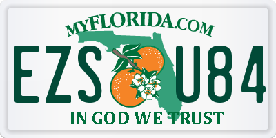 FL license plate EZSU84