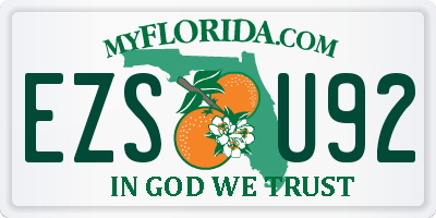 FL license plate EZSU92