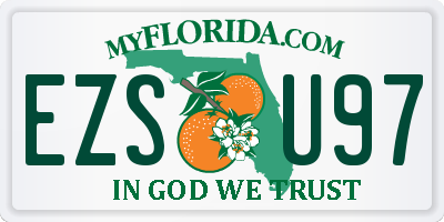 FL license plate EZSU97