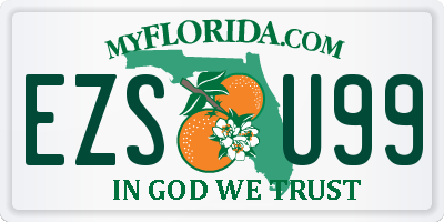 FL license plate EZSU99