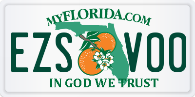 FL license plate EZSV00