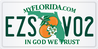 FL license plate EZSV02