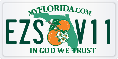 FL license plate EZSV11