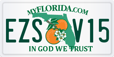 FL license plate EZSV15