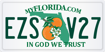 FL license plate EZSV27