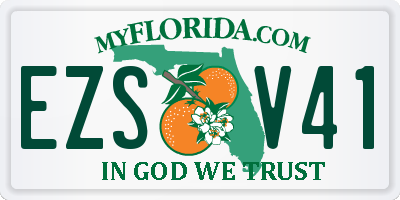 FL license plate EZSV41