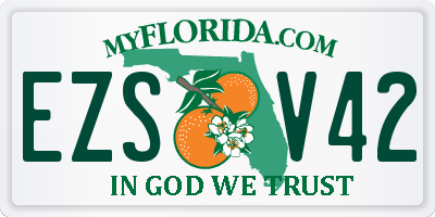 FL license plate EZSV42