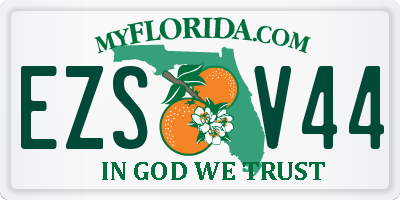 FL license plate EZSV44