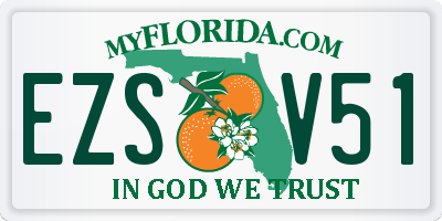 FL license plate EZSV51