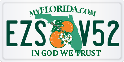 FL license plate EZSV52