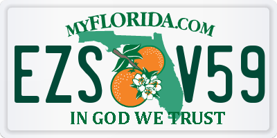 FL license plate EZSV59