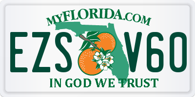 FL license plate EZSV60