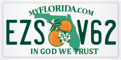 FL license plate EZSV62