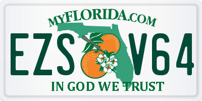 FL license plate EZSV64