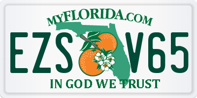 FL license plate EZSV65