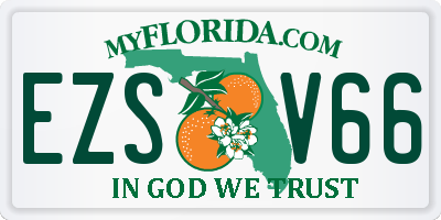 FL license plate EZSV66