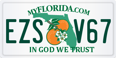 FL license plate EZSV67