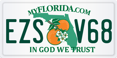 FL license plate EZSV68