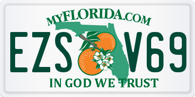 FL license plate EZSV69