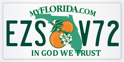 FL license plate EZSV72