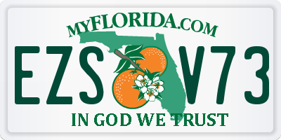 FL license plate EZSV73